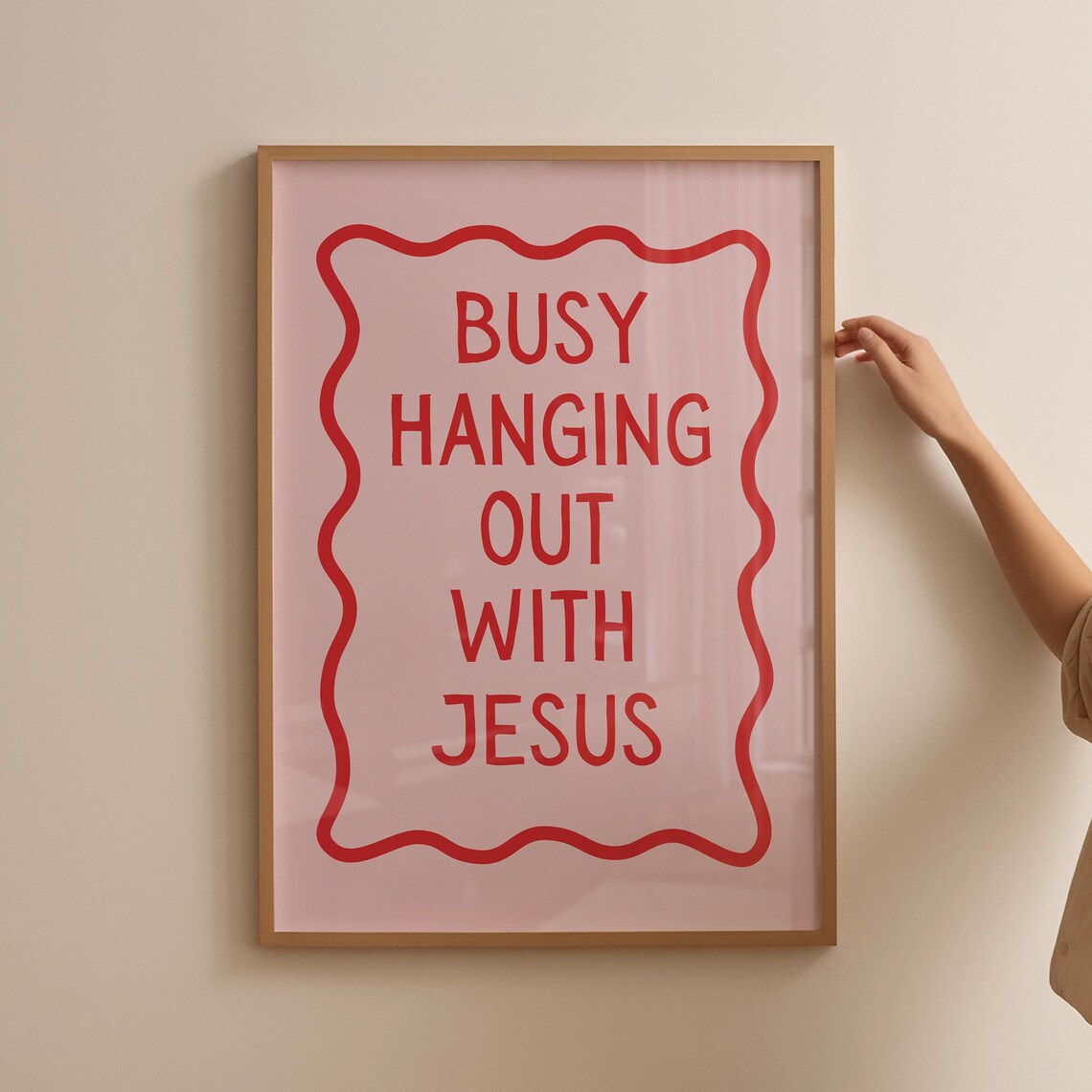 Pink Christian Scripture Art Print, Maximalist Home Decor - Image 5