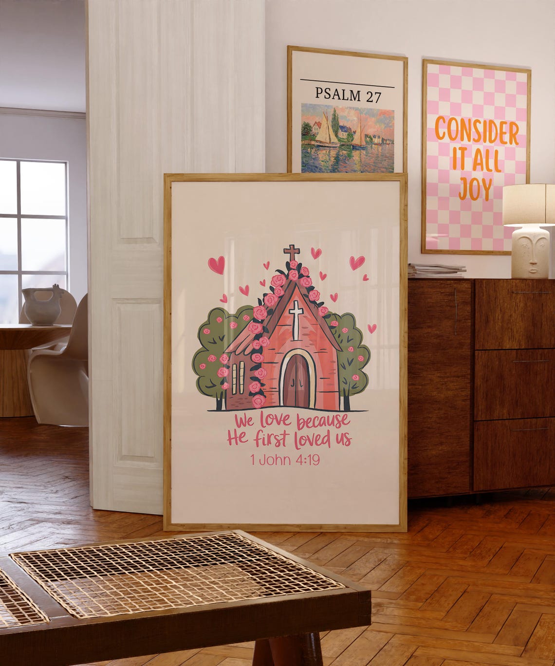 Christian Wall Print Cute Church Print John Bible Verse Christian Poster Christian Wall Decor Art Scripture - Image 2