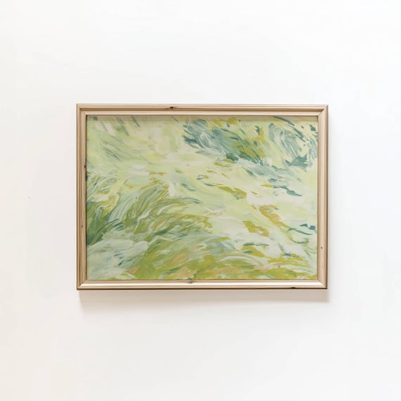Abstract Oil Painting Green Impressionist Design Digital Download