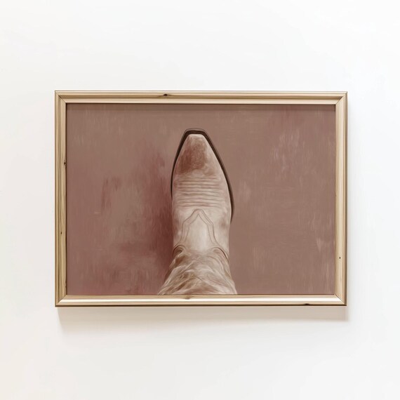 Western Wall Art Southwestern Cowboy Boot Print Modern Country Poster Style Bedroom Digital Download