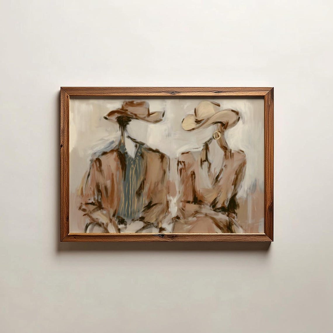 Cowboys Art Print Western Style Decor Minimalist Digital Download