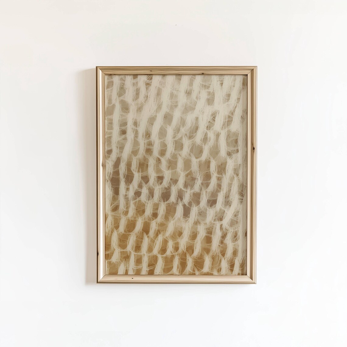 Yellow Tones Abstract Poster, Textured Japandi Art Print