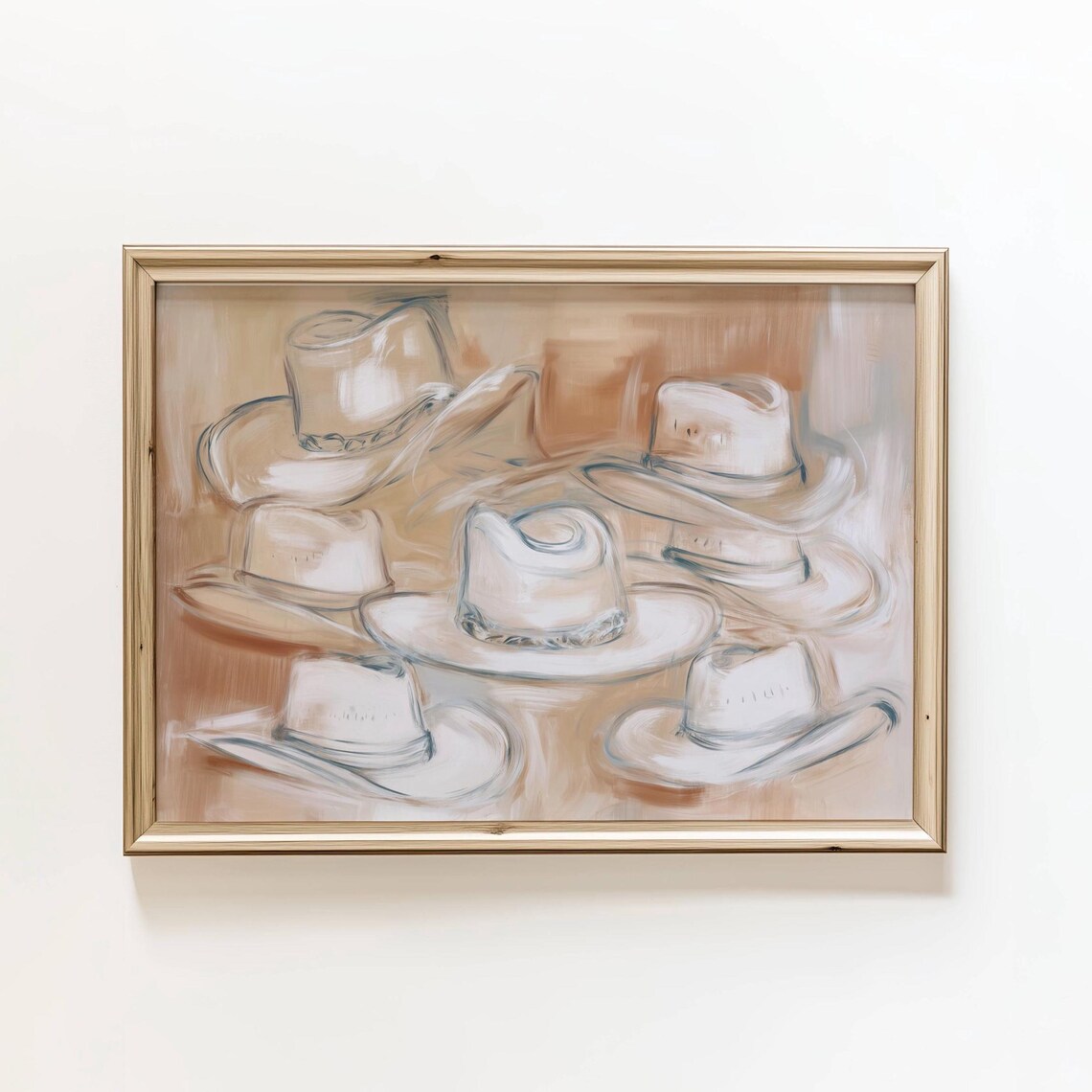 Western Wall Art Cowboy Hats, Modern Country Poster