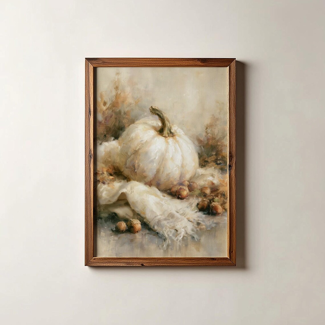 Pumpkin Print, Cottagecore Autumn Art