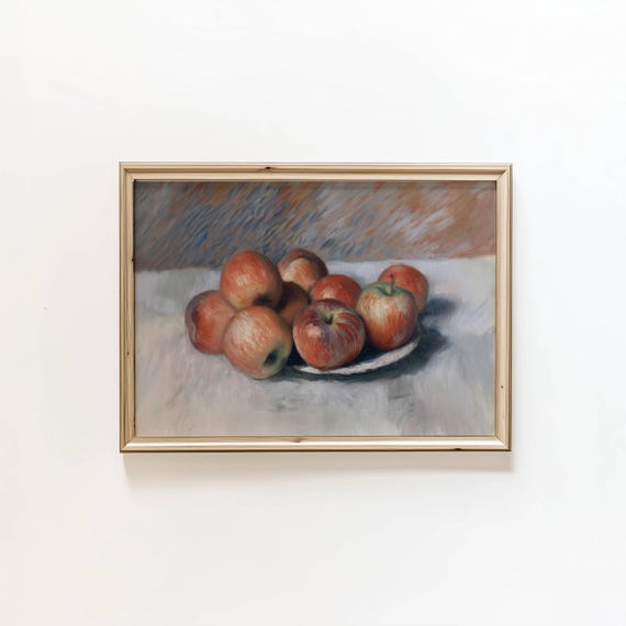 Apples Food Still Life Art Print Kitchen Poster Digital Download