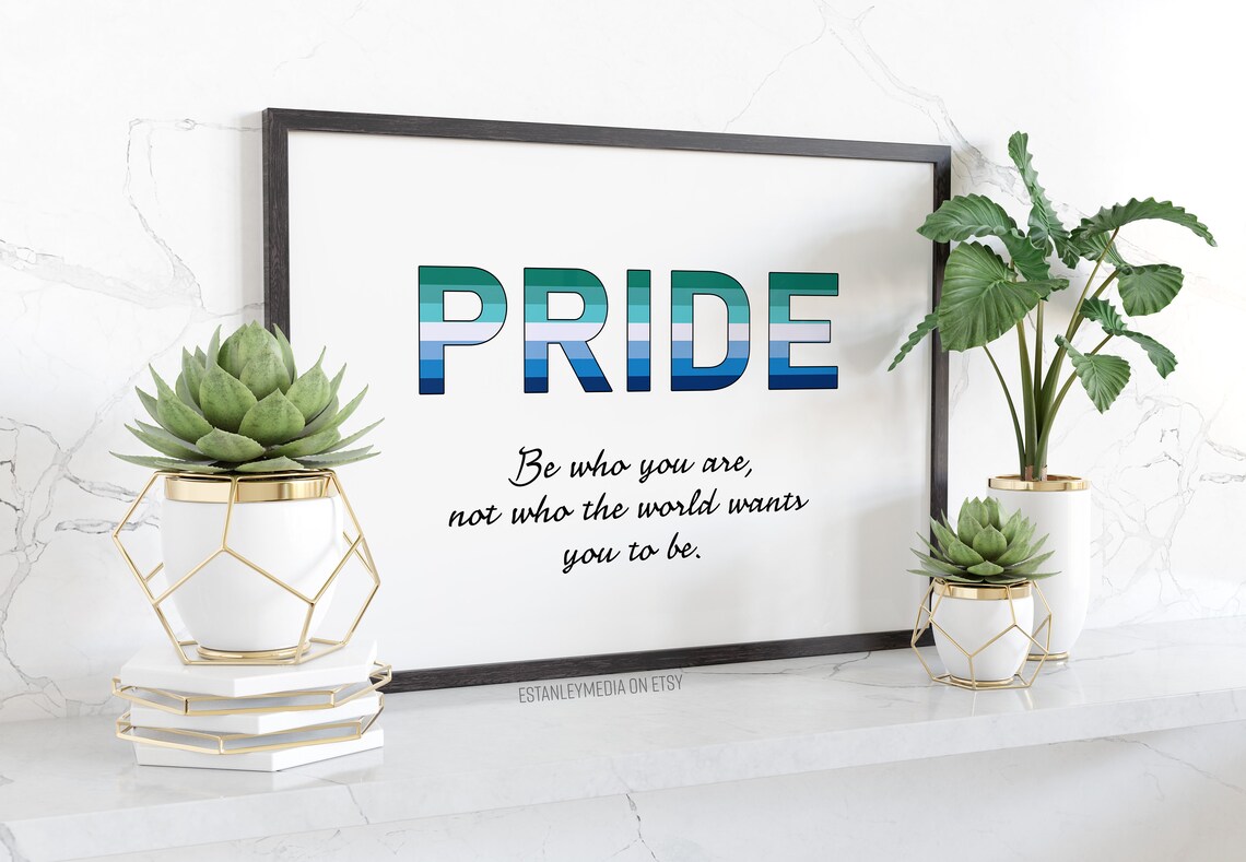 Gay Male Pride Flag Art Print, LGBTQ Pride - Image 2