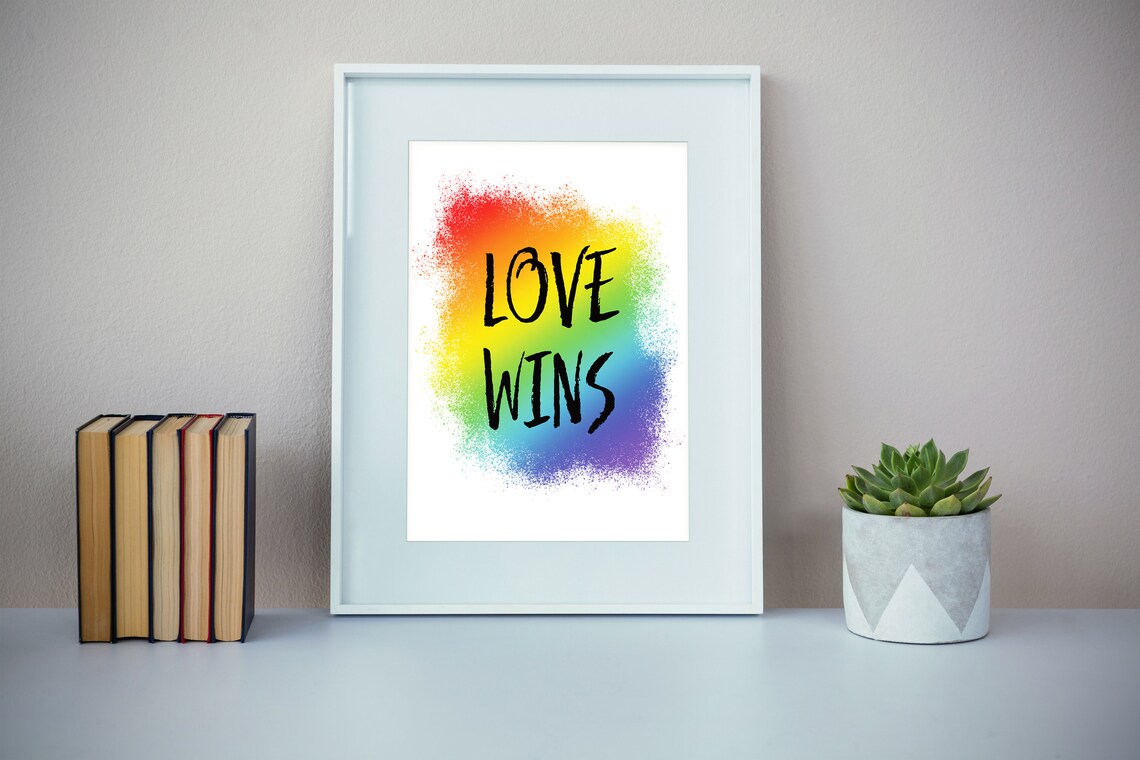 LGBTQ Pride Love Wins Rainbow Pride Month Print - Image 2