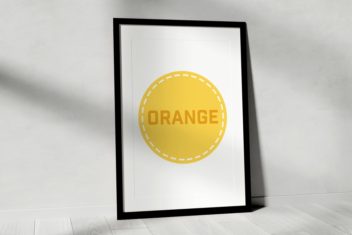 Juicy Orange Fruit Circle Warm Minimalist Kitchen Art Poster - Image 2