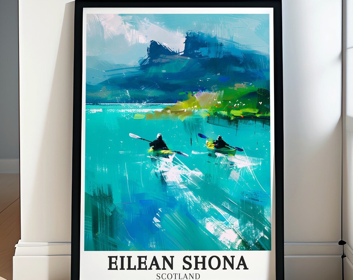 Eilean Shona Scotland Kayaking Turquoise Water Adventure Poster