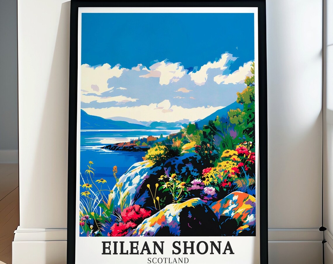 Eilean Shona Scotland Loch Moidart Wildflower Rocky Shore Poster