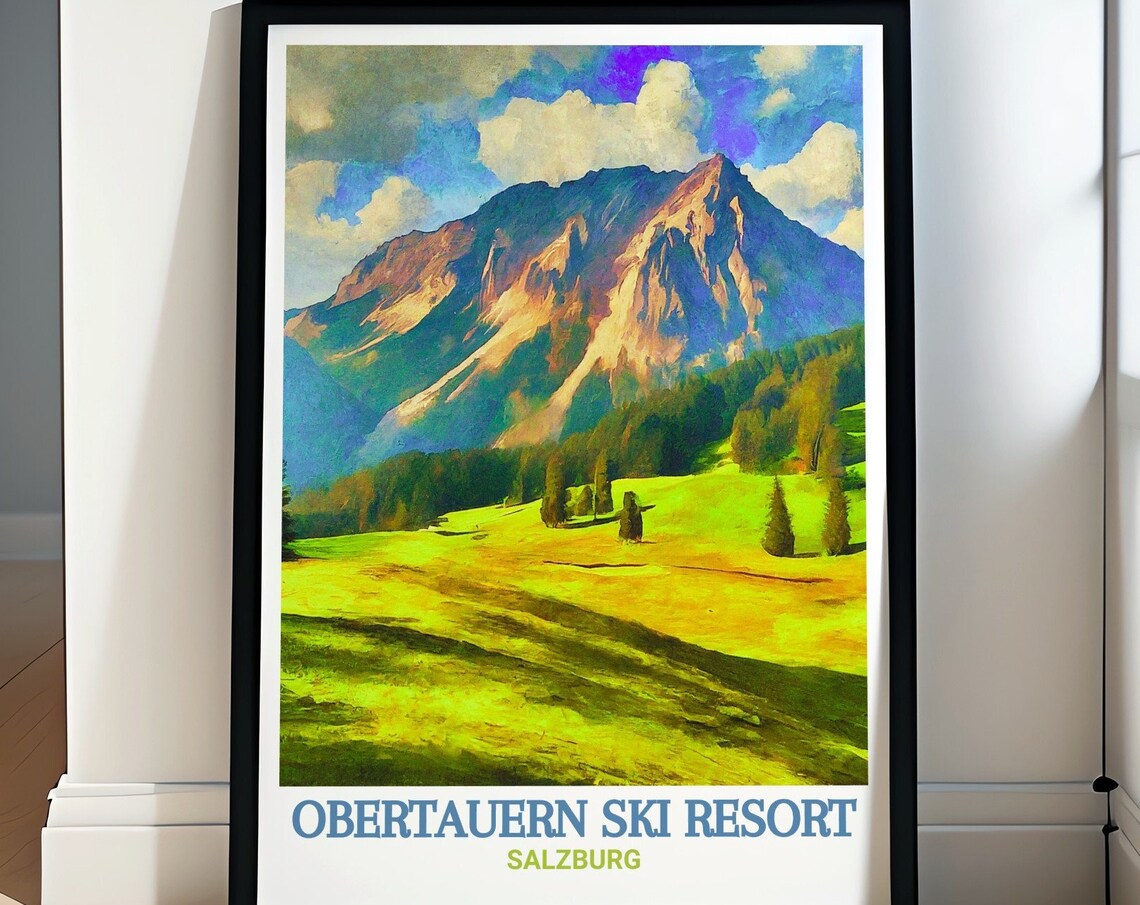 Obertauern Ski Resort Salzburg Summer Alpine Peak View Poster