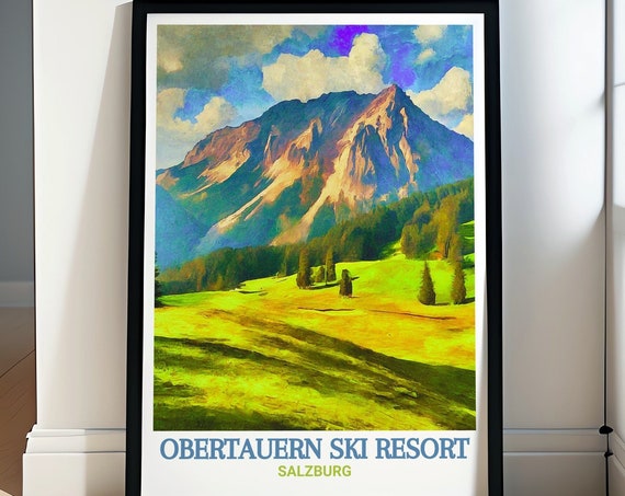 Obertauern Ski Resort Wall Art Seekarspitz Mountain Posters Seekarspitz Mountain Prints Obertauern Ski Resort Posters