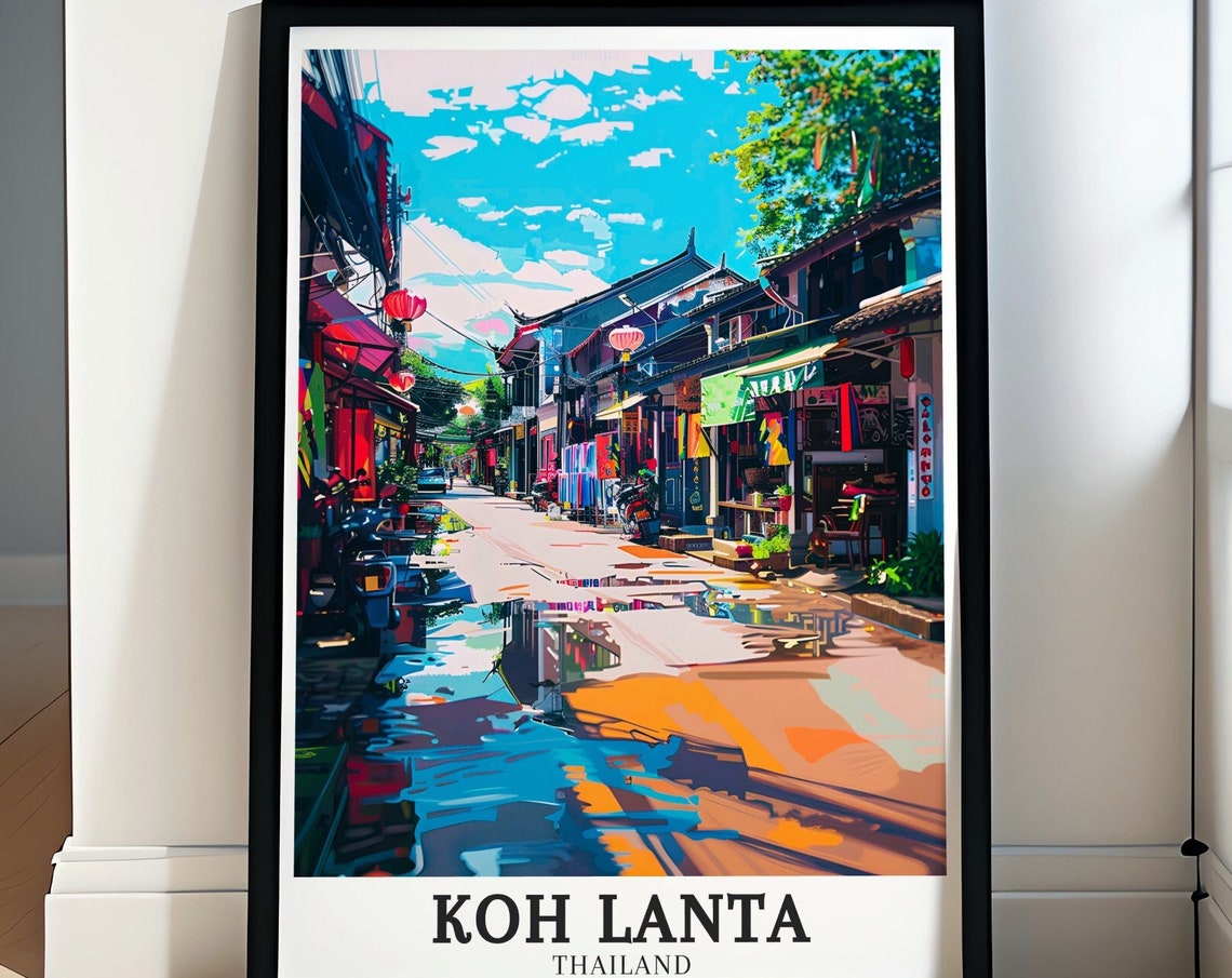 Koh Lanta Travel Poster Ko Lanta Yai And Lanta Old Town Art Ko Lanta Yai And Lanta Old Town Art Koh Lanta Poster