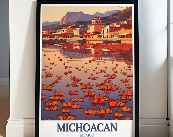 Michoacan Monarch Butterfly Biosphere Reserve Travel Poster