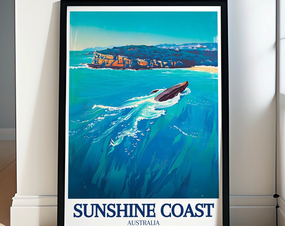 Sunshine Coast Poster Noosa Heads National Park Travel Print Gift Noosa Heads Noosa National Park Poster Sunshine Coast Travel Art