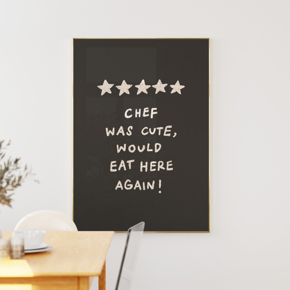 Chef Was Cute, Modern Aesthetic Kitchen Art Print - Image 2