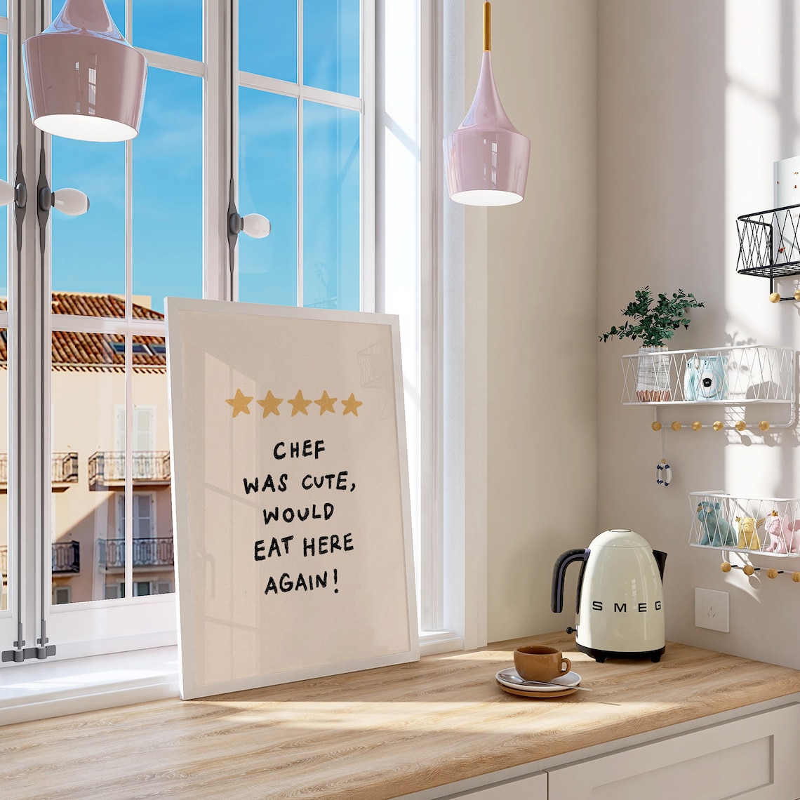 Chef Was Cute, Modern Aesthetic Kitchen Art Print - Image 5