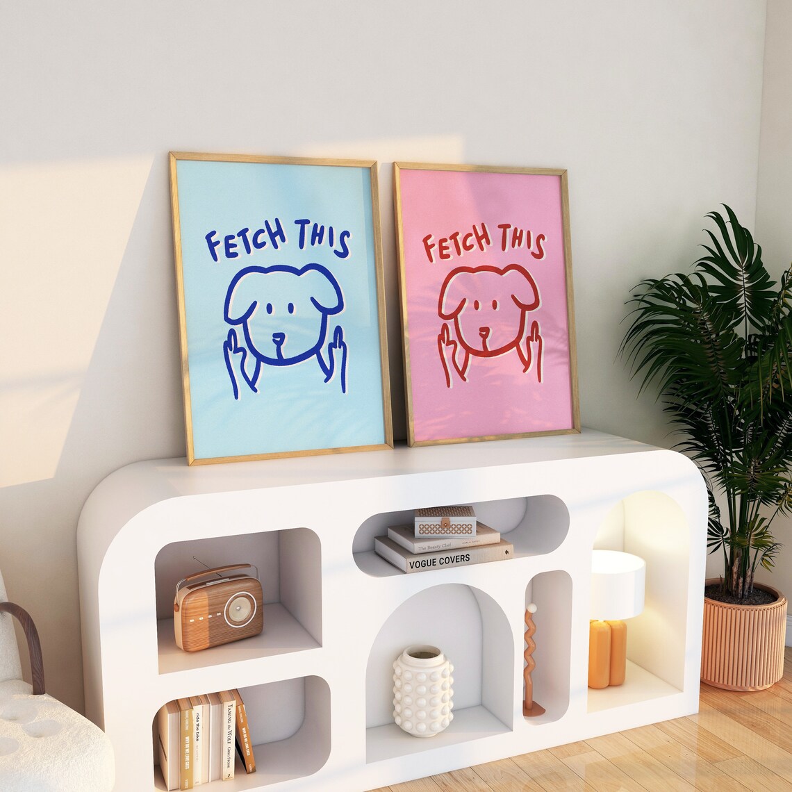 Fetch This Dog Print, Funny Preppy Dog Poster - Image 3