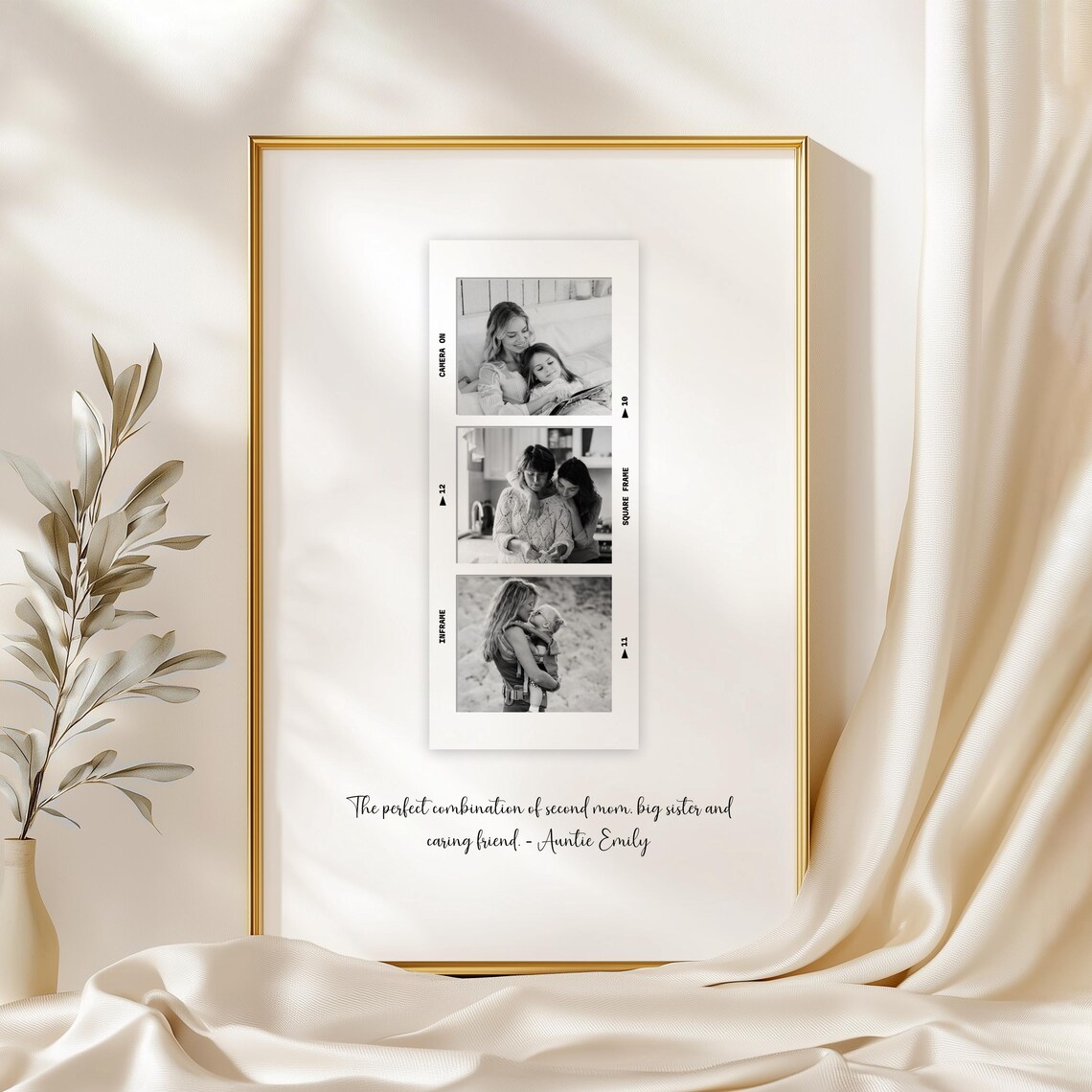 Personalized Auntie Photo Film Strip Print Sweet Message Gift - Image 2
