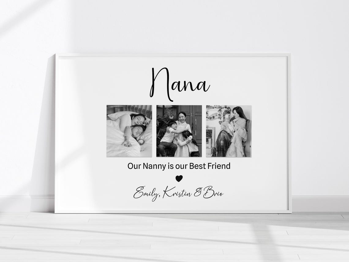 Custom Nana Photo Gift Nan Mothers Day Gift Personalised Nanny Birthday Print Gift Grandchildren Granny Nan Thank You Gift Photo Gift - Image 2