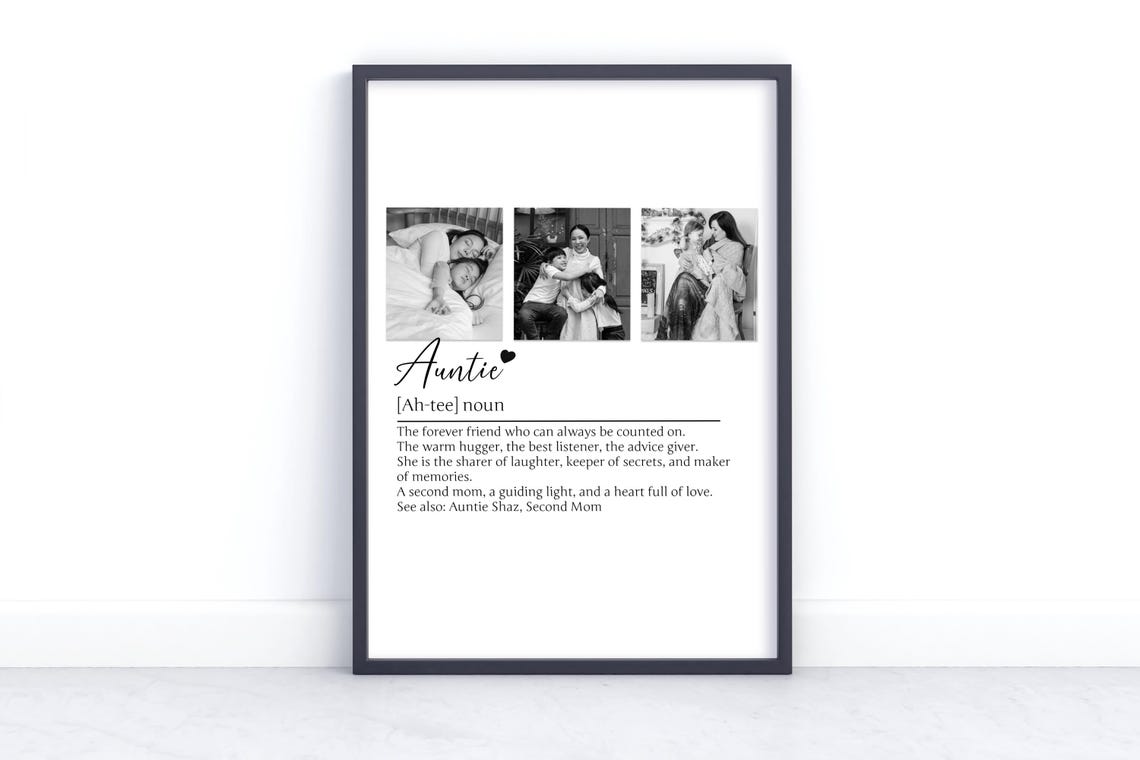Personalized Auntie Definition Print with Photos The Forever Friend