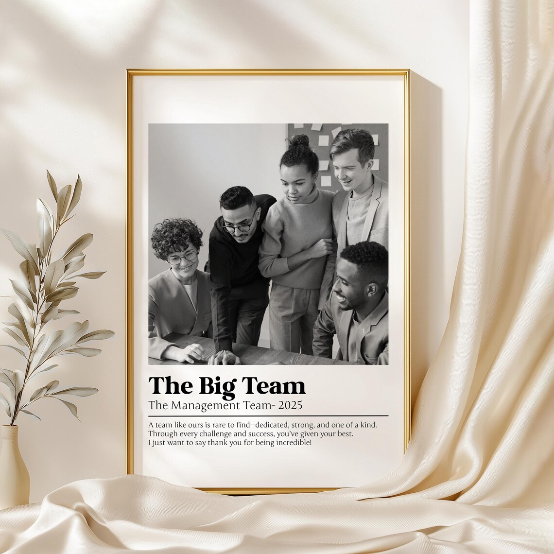 The Big Team Management Team 2025 Photo Poster with Definition