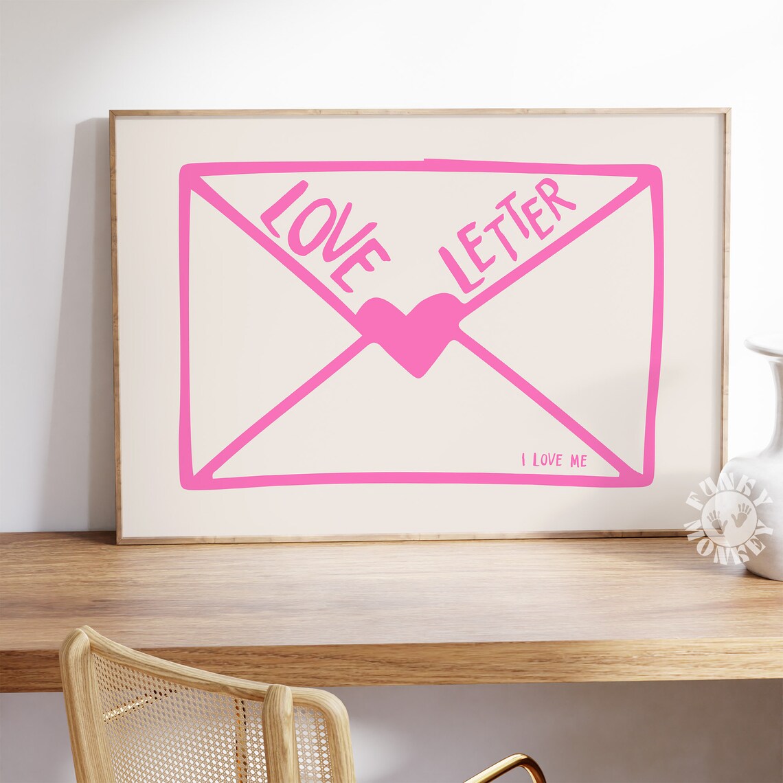 Love Letter Pink Envelope Heart I Love Me Coquette Self Love Poster