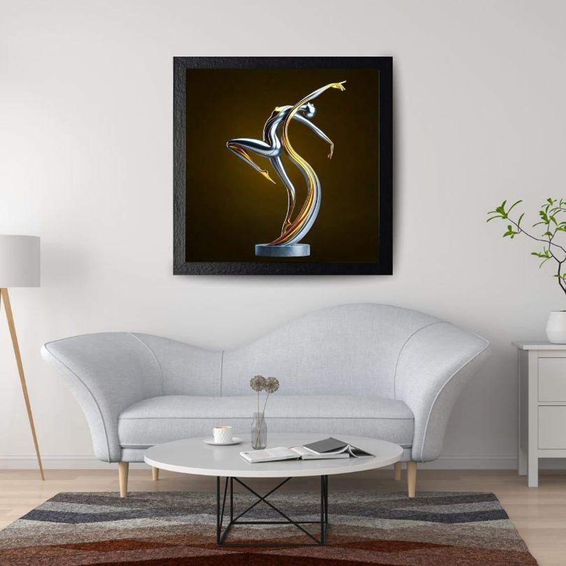 Dancing Woman Wall Art Illstrasyon Wall Art Minimalist Wall Art Pdf Files Print Dowloadable Dancer Wal Art Poster - Image 2