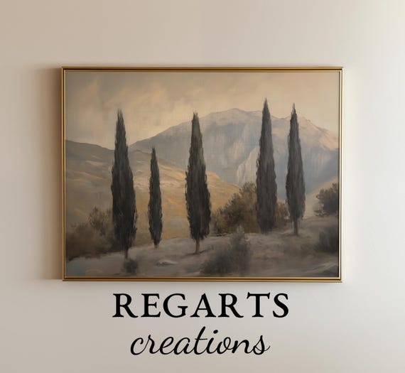 Moody Wall Art Cypress Oil Painting Prints Art Art Moody Painting Regarts