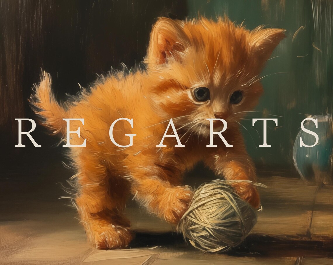 Orange Cat Decor, Pet Portraits Art Print - Image 8