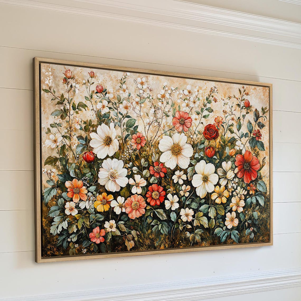 Elegant Wildflower Bouquet Garden Bloom Vintage Floral Art Poster
