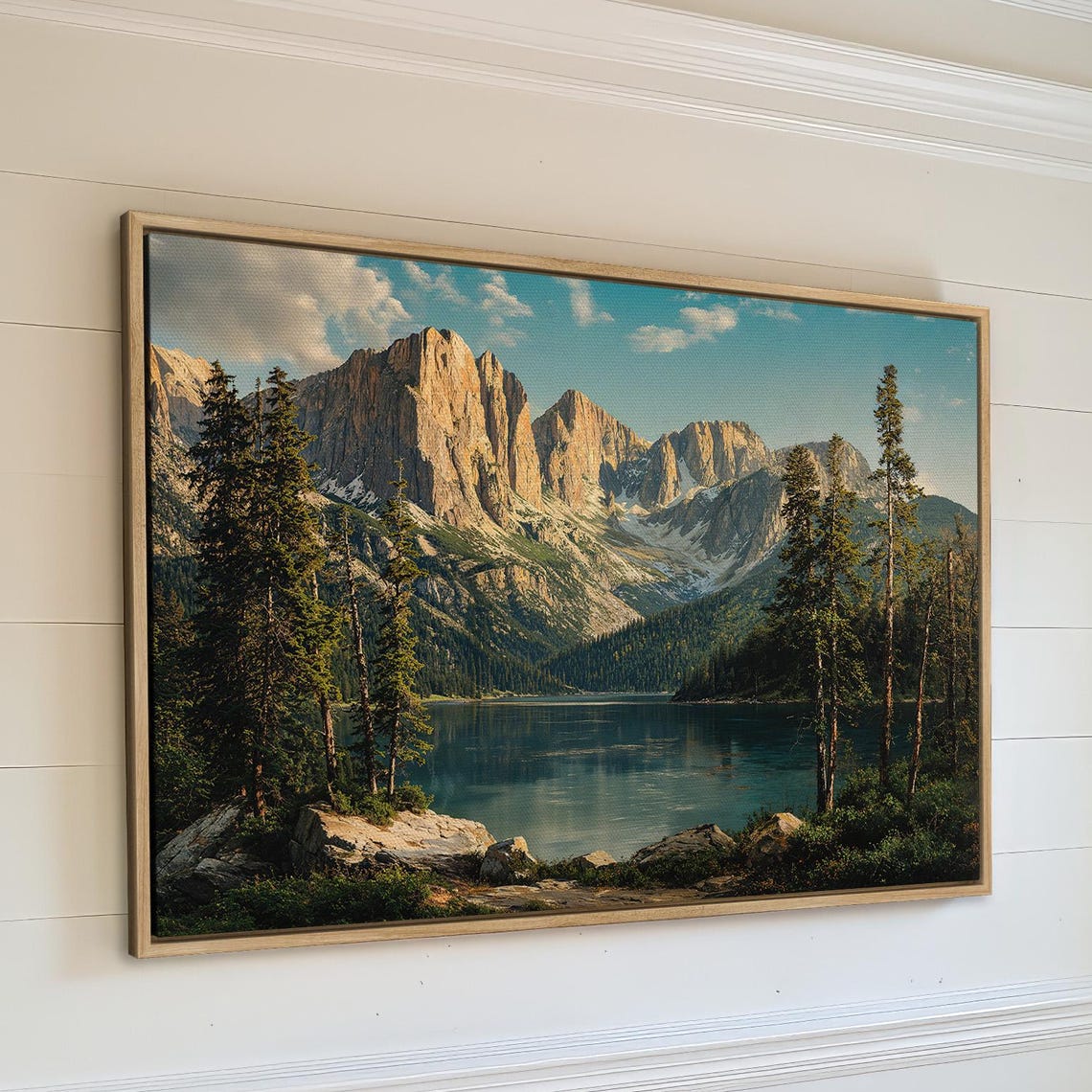 Alpine Lake Pine Forest Mountain Scenery Wilderness Landscape Wall Art