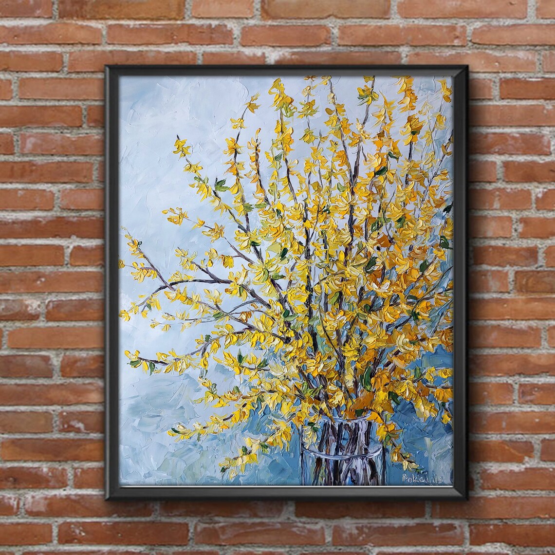 Floral Still Life Oil Painting, Botanical Artwork - Image 3