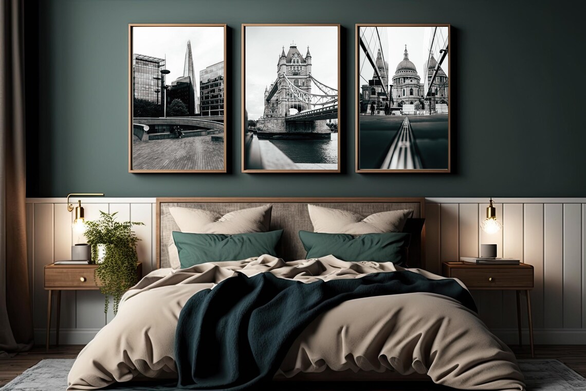 London Black And White Print Set, Travel Poster