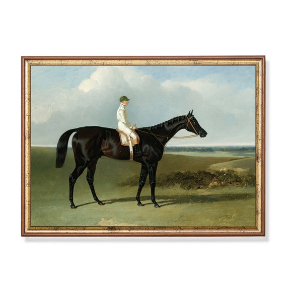 Printed And Shipped Vintage Horse Painting Antique Equestrian Print Farmhouse Decor Rustic Moody Animal Fine Art Physical Prints