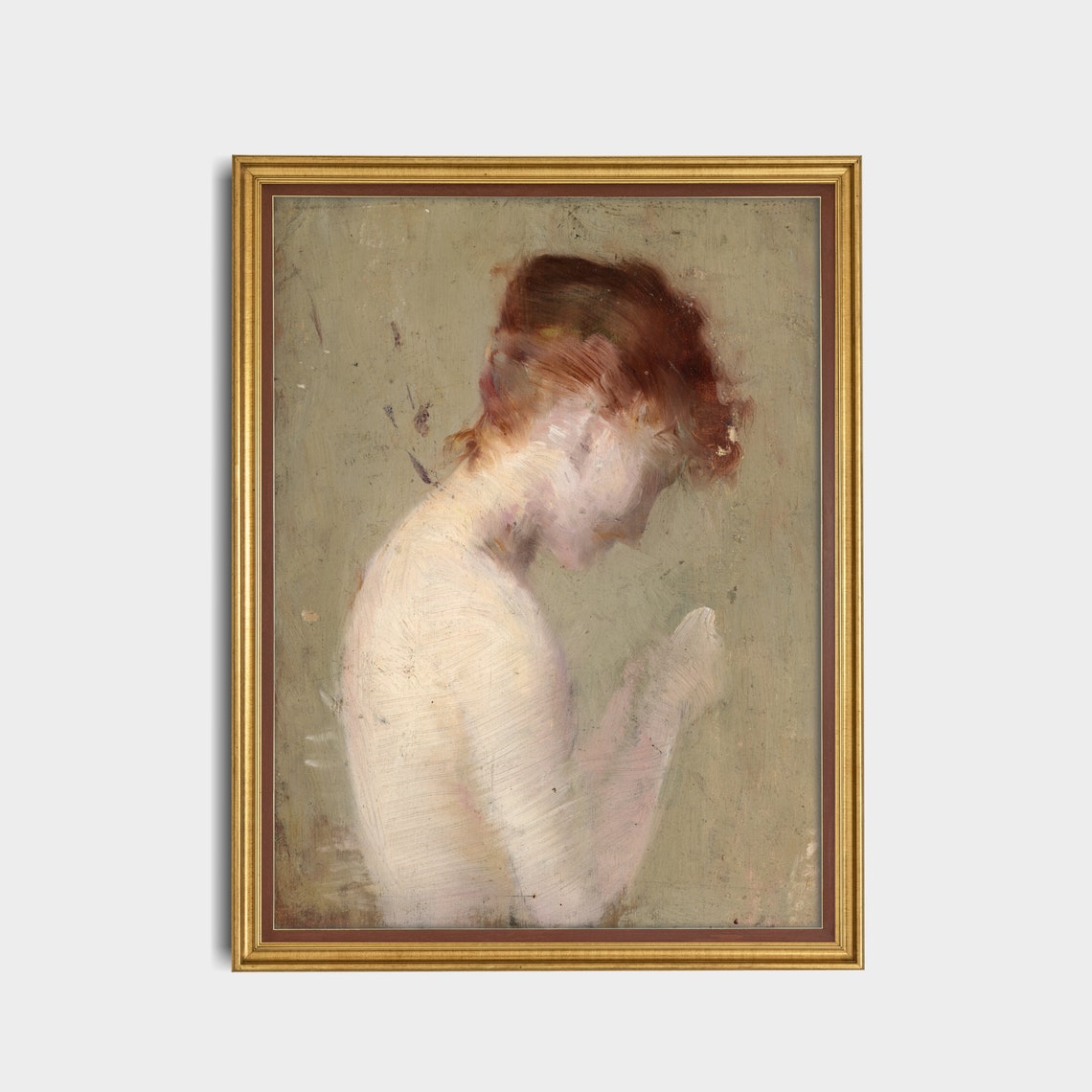 Red Haired Woman Reading A Book Impressionist Sketch Painting Poster - Image 5