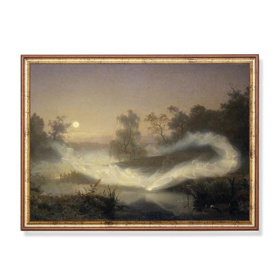 Mailed Art Vintage Dancing Fairies Painting Antique Wall Art Mythology Prints Printed And Shipped Classic Whimsical Artwork