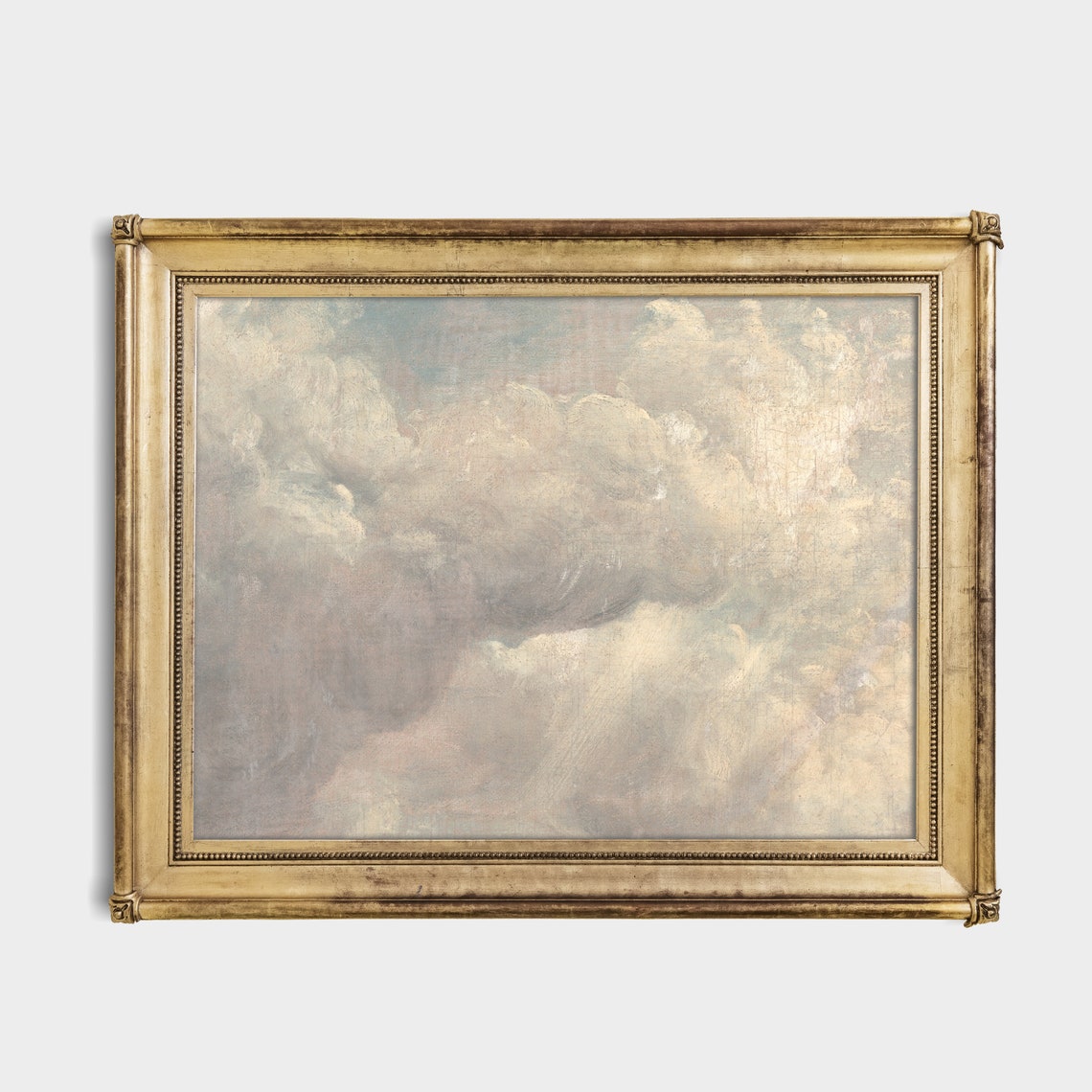Soft Billowing Clouds in a Pale Blue Sky Vintage Cloud Study Poster - Image 4