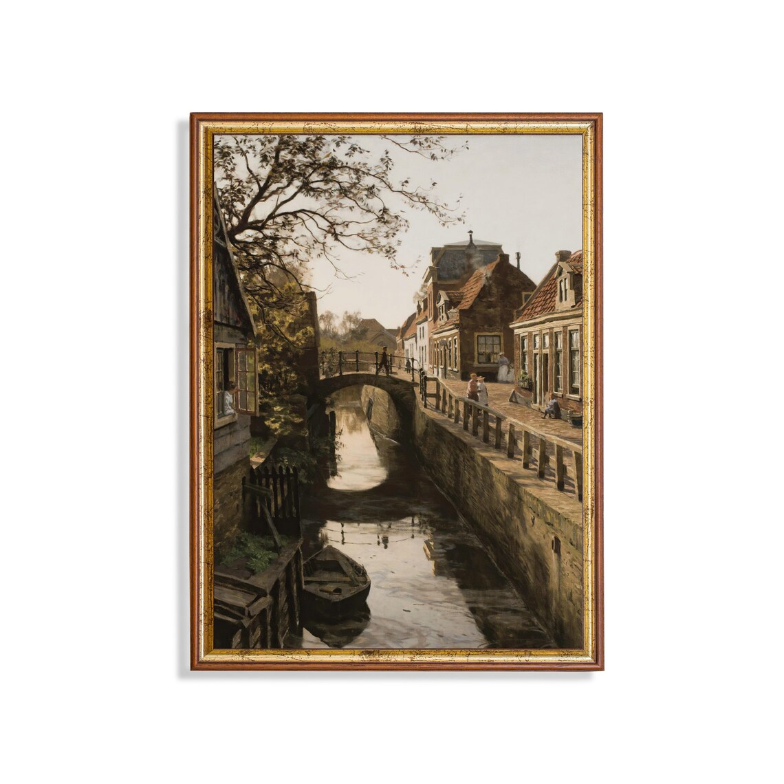Vintage Cityscape, Antique Architecture Art Print