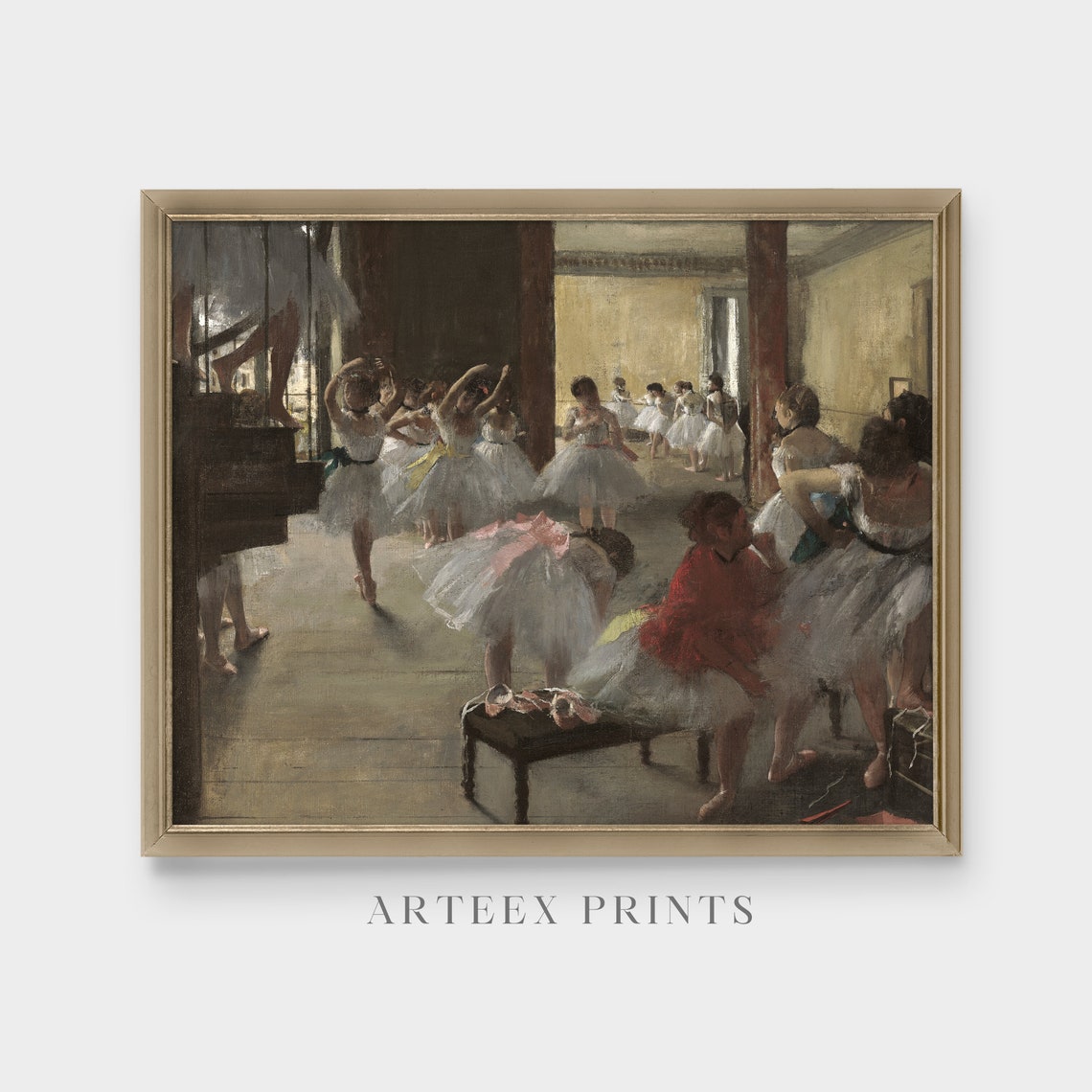 Ballet Dancers Rehearsing in Studio Edgar Degas Vintage Dance Poster - Image 3