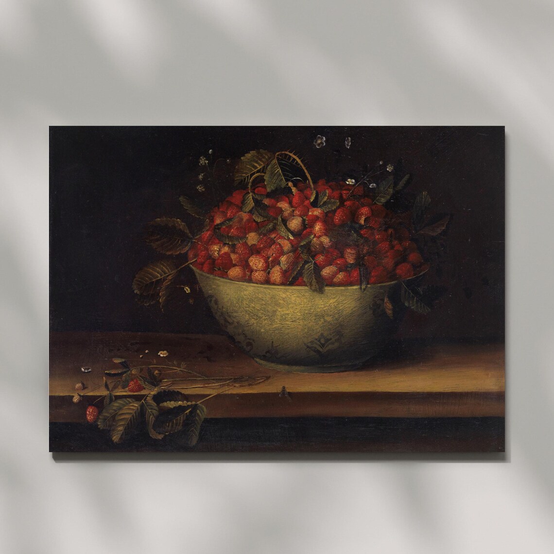Still Life With Bowl And Strawberries, Vintage Art Print - Image 5