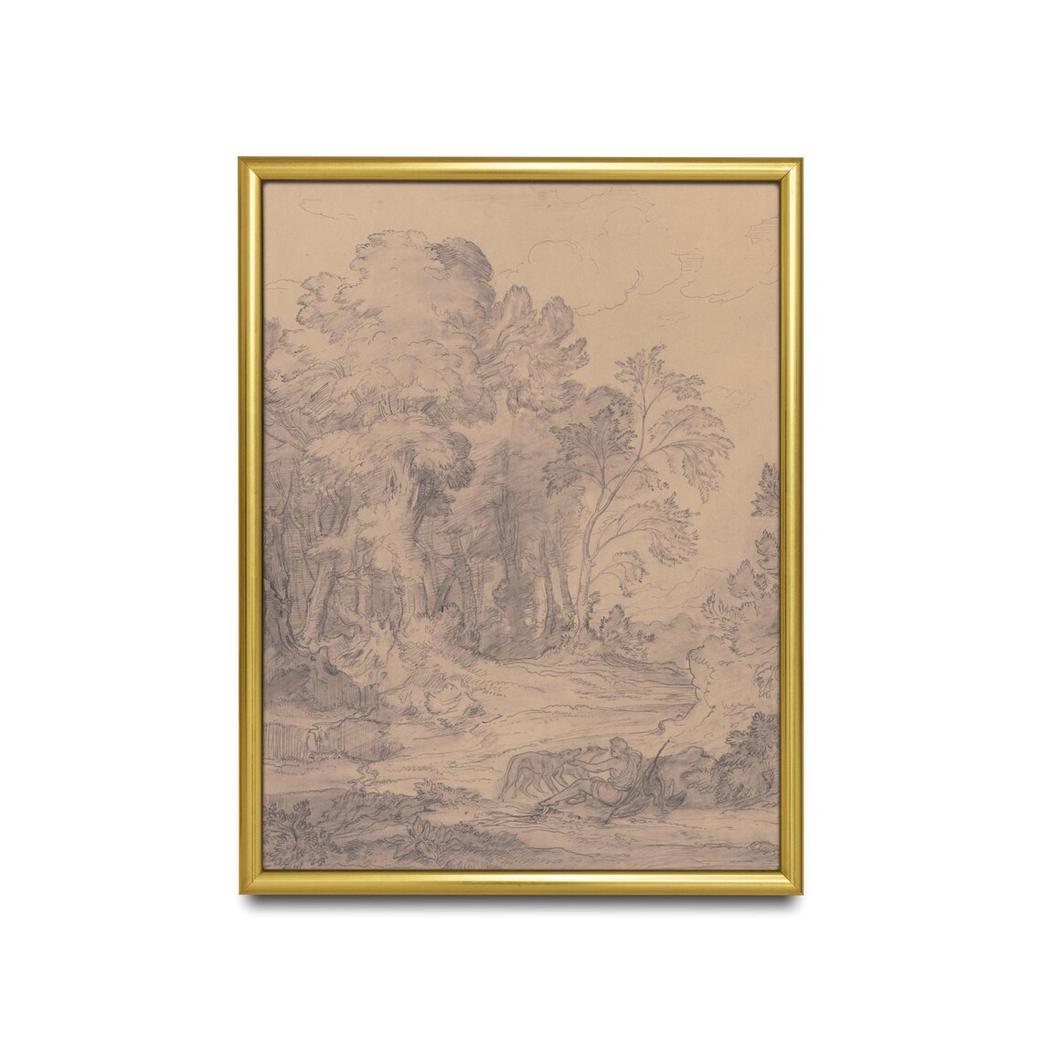 Printed And Shipped Vintage Tree Sketch Drawing Antique Sketch Print Neutral Art Forest Drawing Farmhouse Decor Physical Prints - Image 2