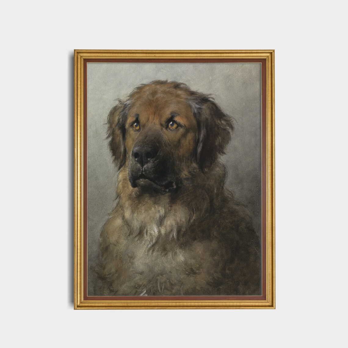 Leonberger Vintage Dog Portrait, Farmhouse Art Print - Image 3