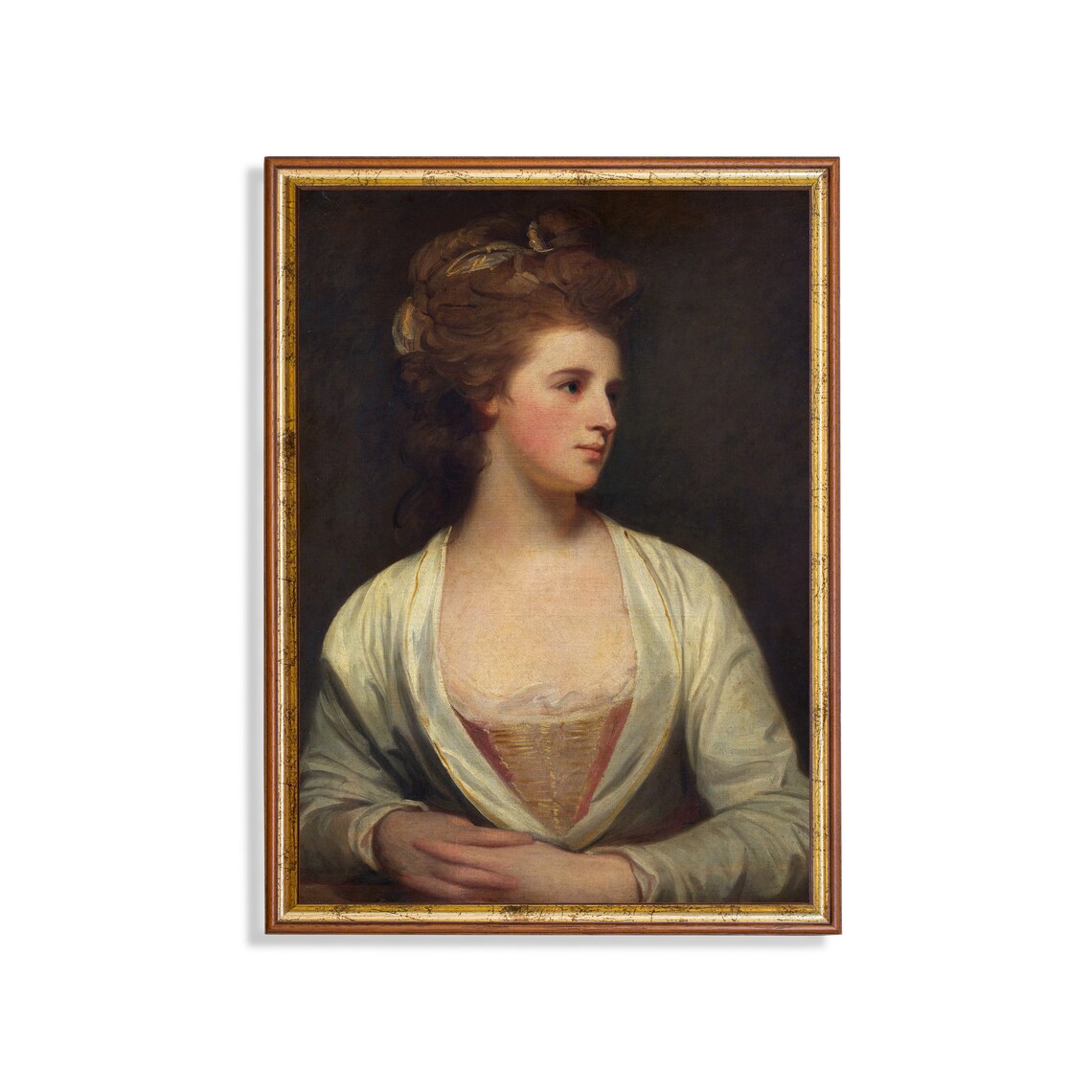 Vintage Victorian Lady Portrait, Antique Wall Art Print
