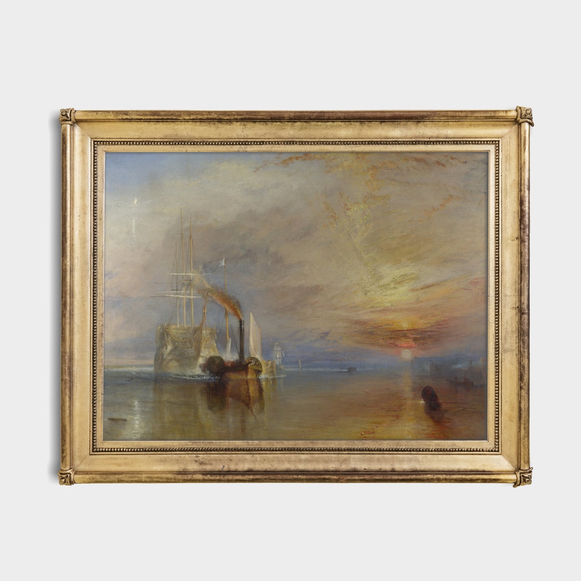 Turner The Fighting Temeraire Warship Sunset Seascape Poster - Image 2