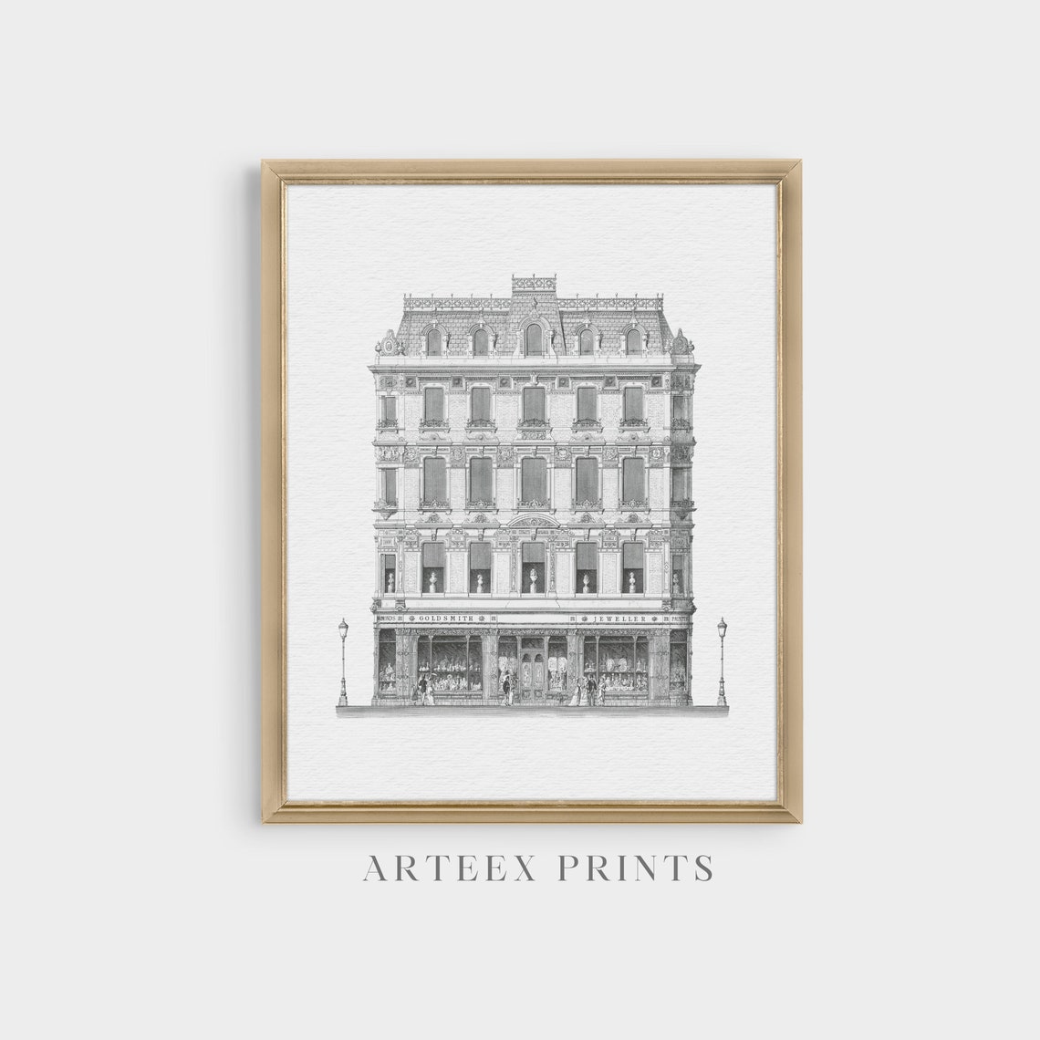 Vintage Architecture Sketch Antique Drawing Print Ink Drawing Neutral Decor Wall Art Farmhouse Decor - Image 4