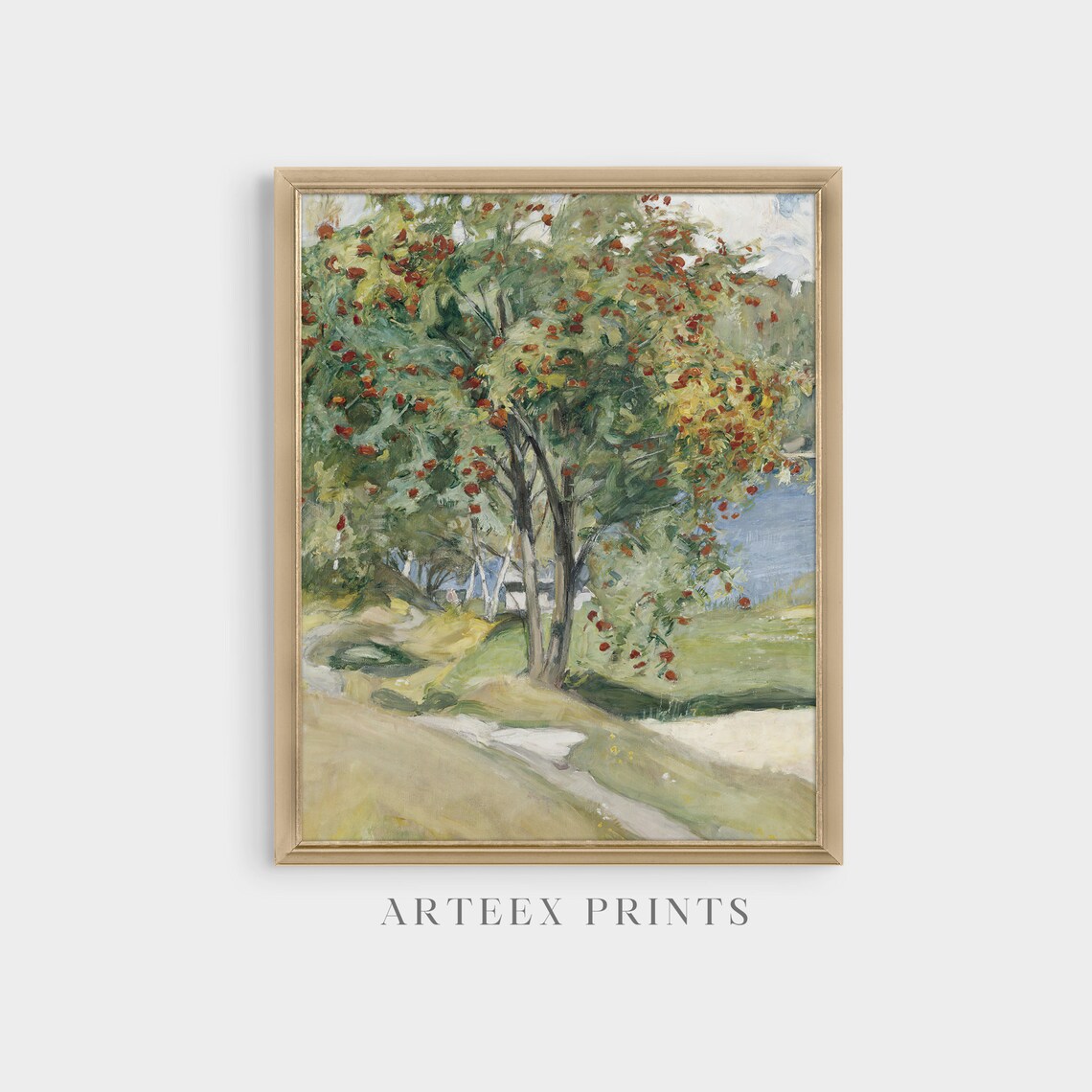 Vintage Rowan Trees Country Landscape Art Print - Image 5