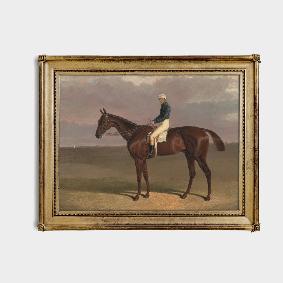 Vintage Horse Painting, Antique Equestrian Farmhouse Print - Image 2