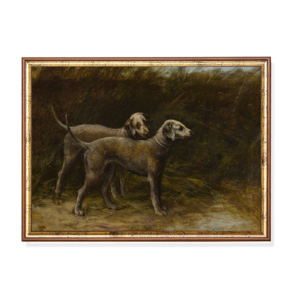 Printed And Shipped Vintage Dog Portrait Antique Animal Painting Moody Rustic Print Dog Lover Gift Fine Art Terrier Painting