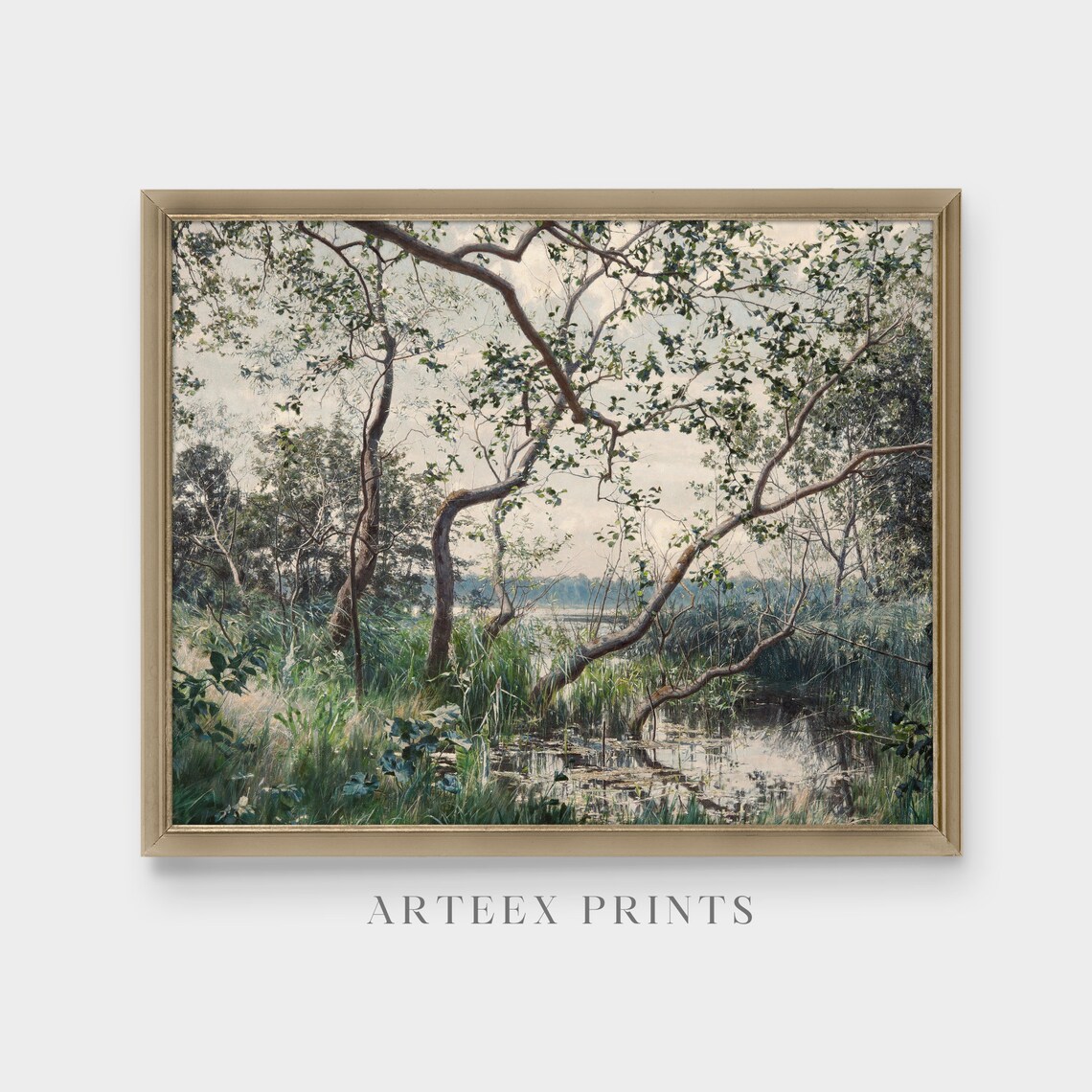 Vintage Landscape Painting Antique Country Poster - Image 3
